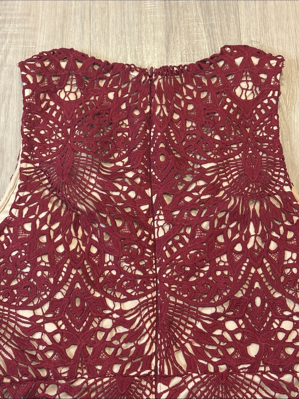 Lulus NWT Truly Beloved Burgundy Lace Bodycon Dress - Picture 10 of 15